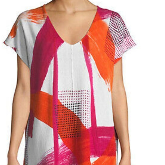 Donna Karan New York. Paint Stroke Poncho t… - Picture 13 of 16